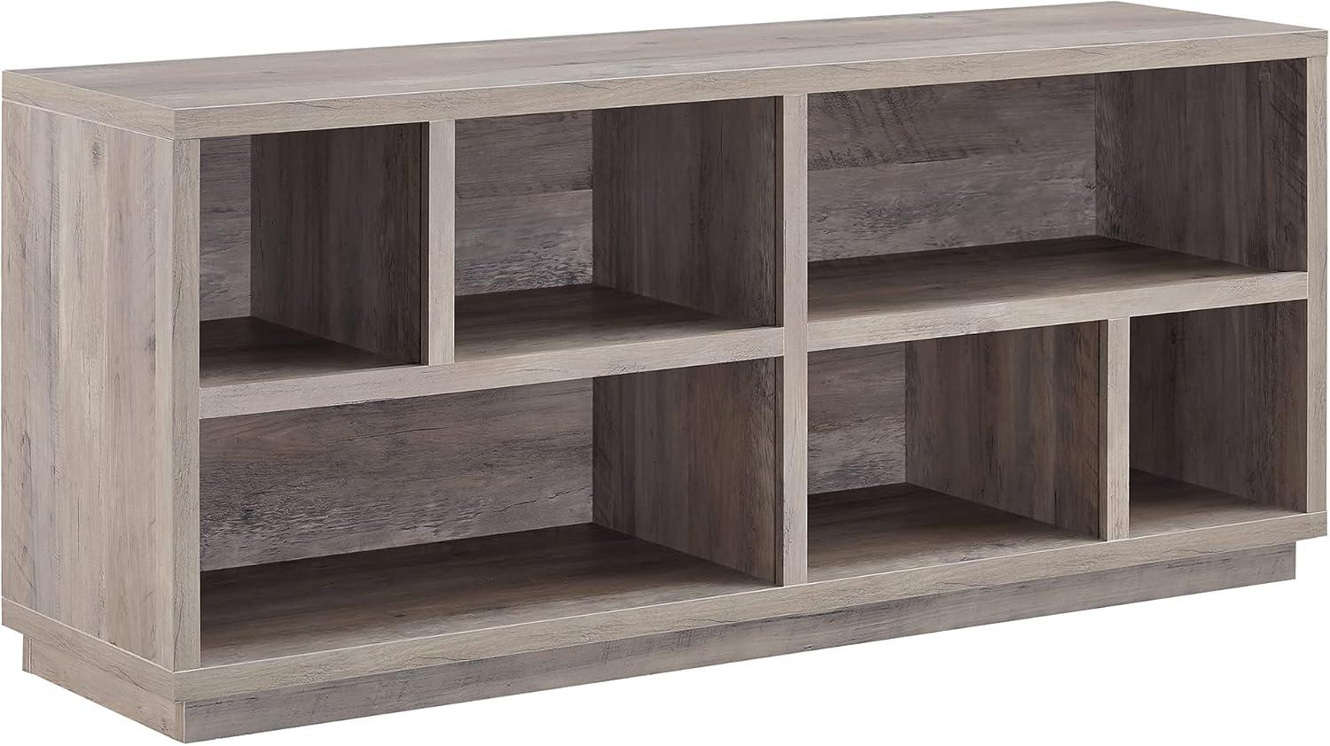 Evelyn&Zoe Bowman Rectangular TV Stand for TV's up to 65", Alder Brown