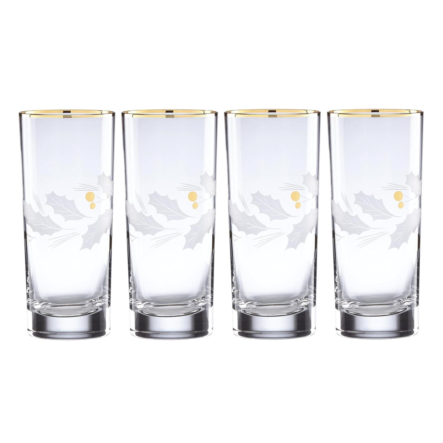 Lenox Holiday Gold 4-Piece Glassware Set