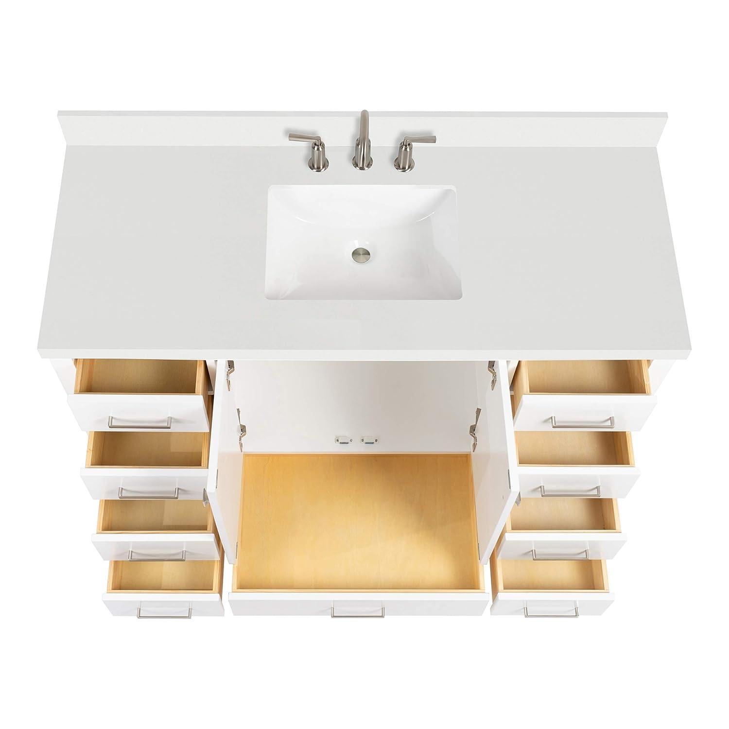 Ariel A055swqovo Cambridge 55" Free Standing Single Basin Vanity Set - White