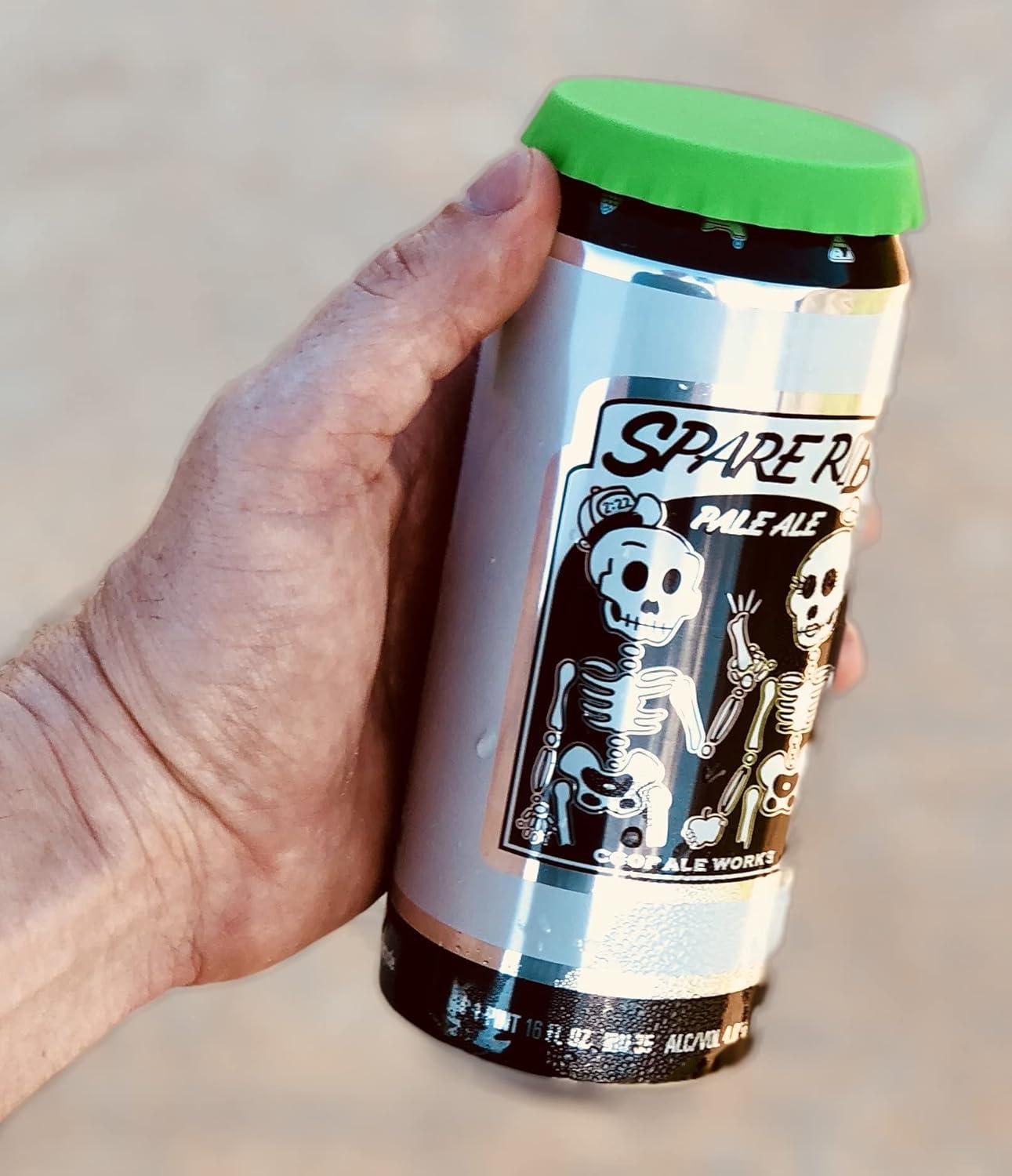 Assorted Silicone Round Can Lids for Soda and Beer (6 Pack)