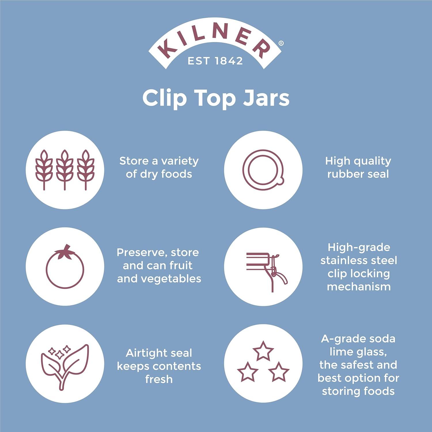 Kilner Round Swing Top Glass Jar | 12 oz