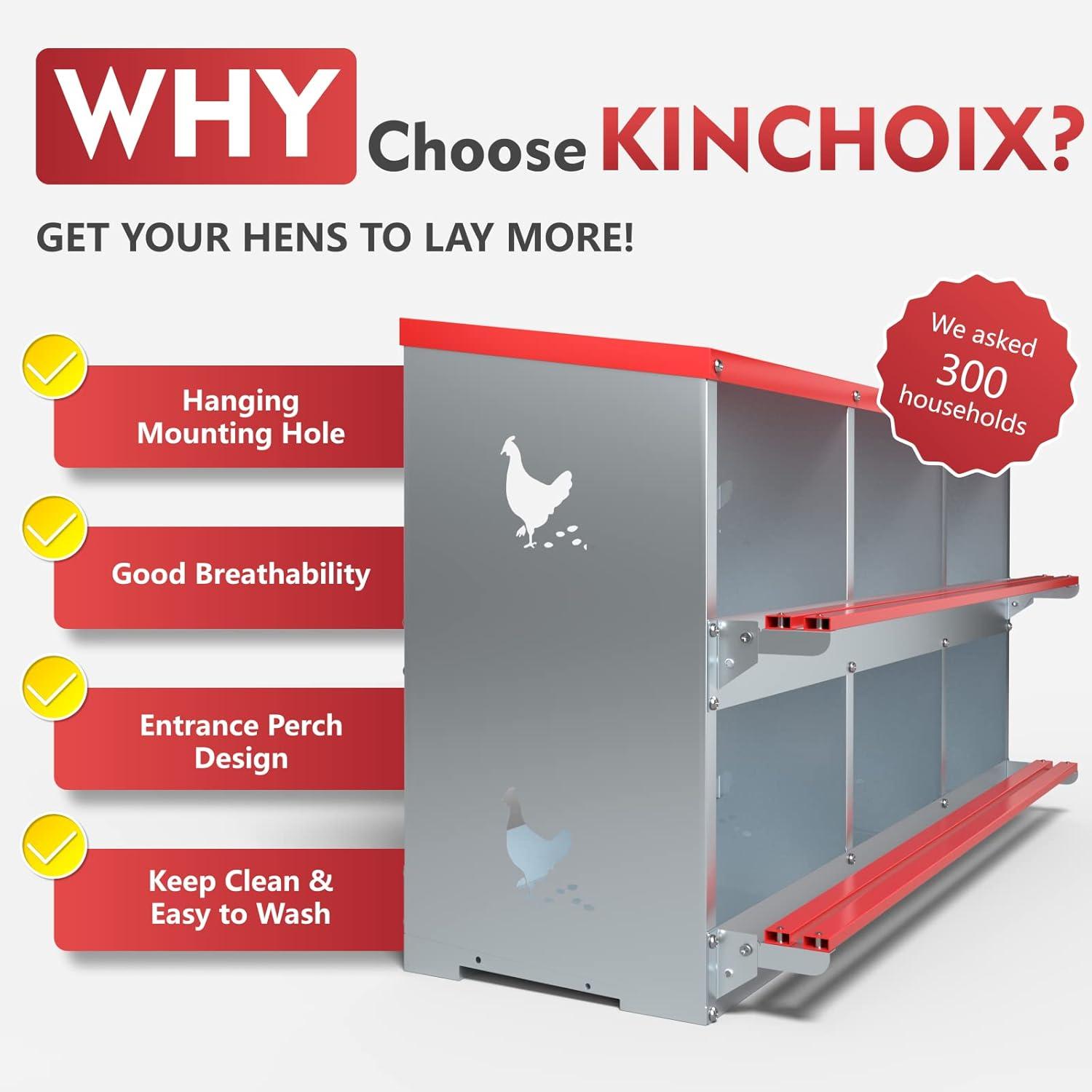 Red and Silver Galvanized Steel 6-Compartment Chicken Nesting Box