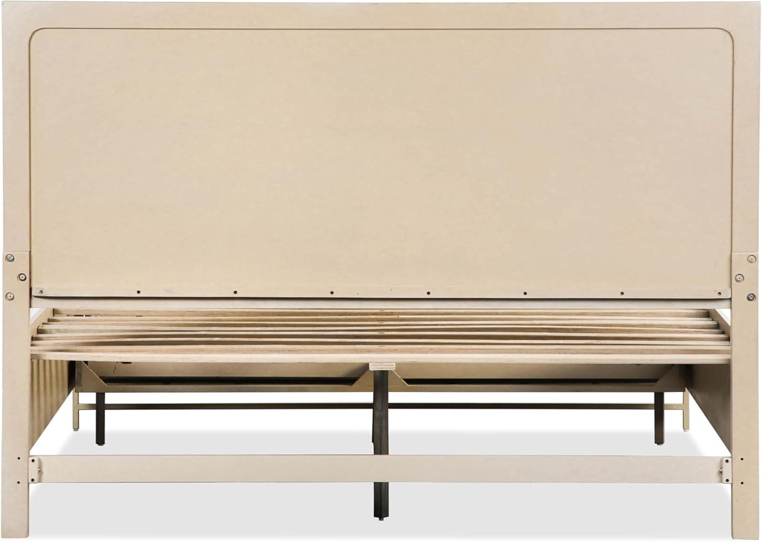 HOMES: Inside + Out 3pc Queen Neovesi Platform Bedroom Set Boho with 2 Nightstands Oak