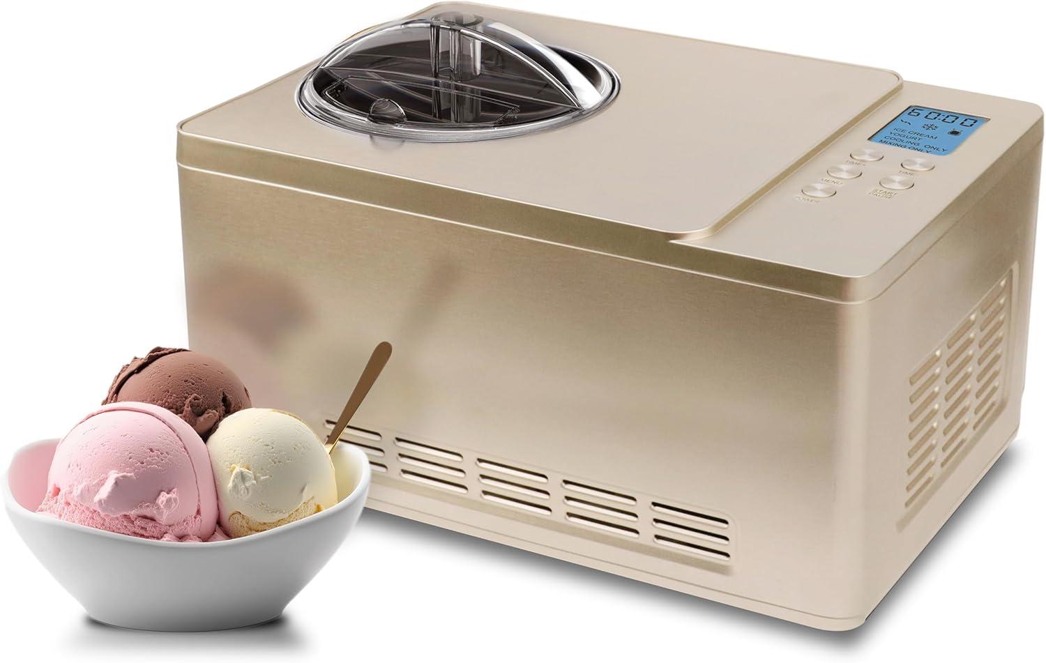 Whynter Ice Cream Maker 2 Quart Capacity Stainless Steel Bowl & Yogurt Function