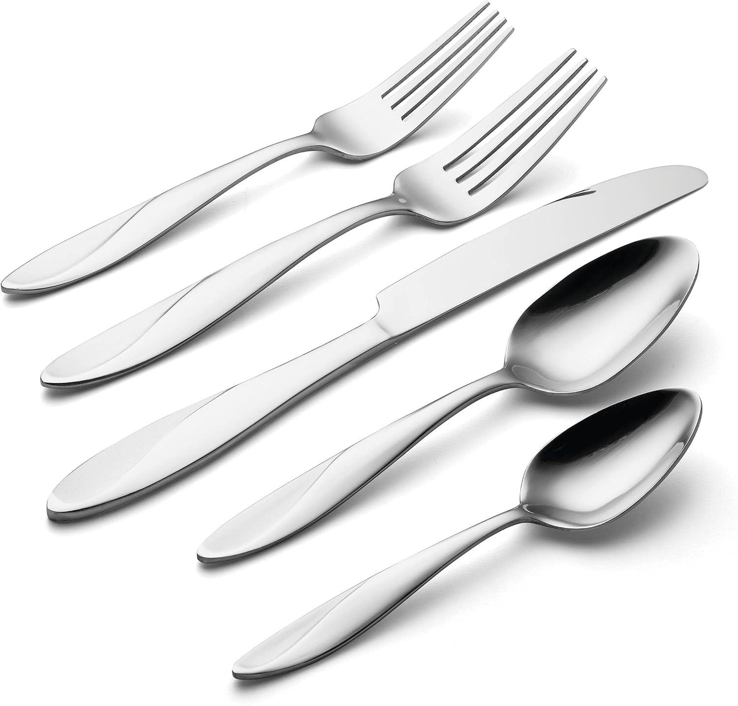 Oneida Simmer 65-Piece Mirror Stainless Steel Flatware Set (Service for 12)