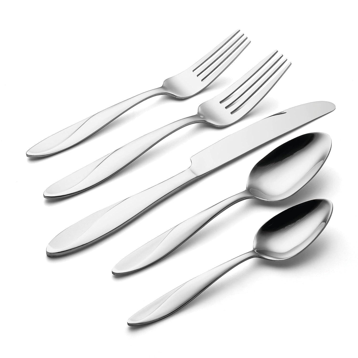 Oneida Simmer 65-Piece Mirror Stainless Steel Flatware Set (Service for 12)
