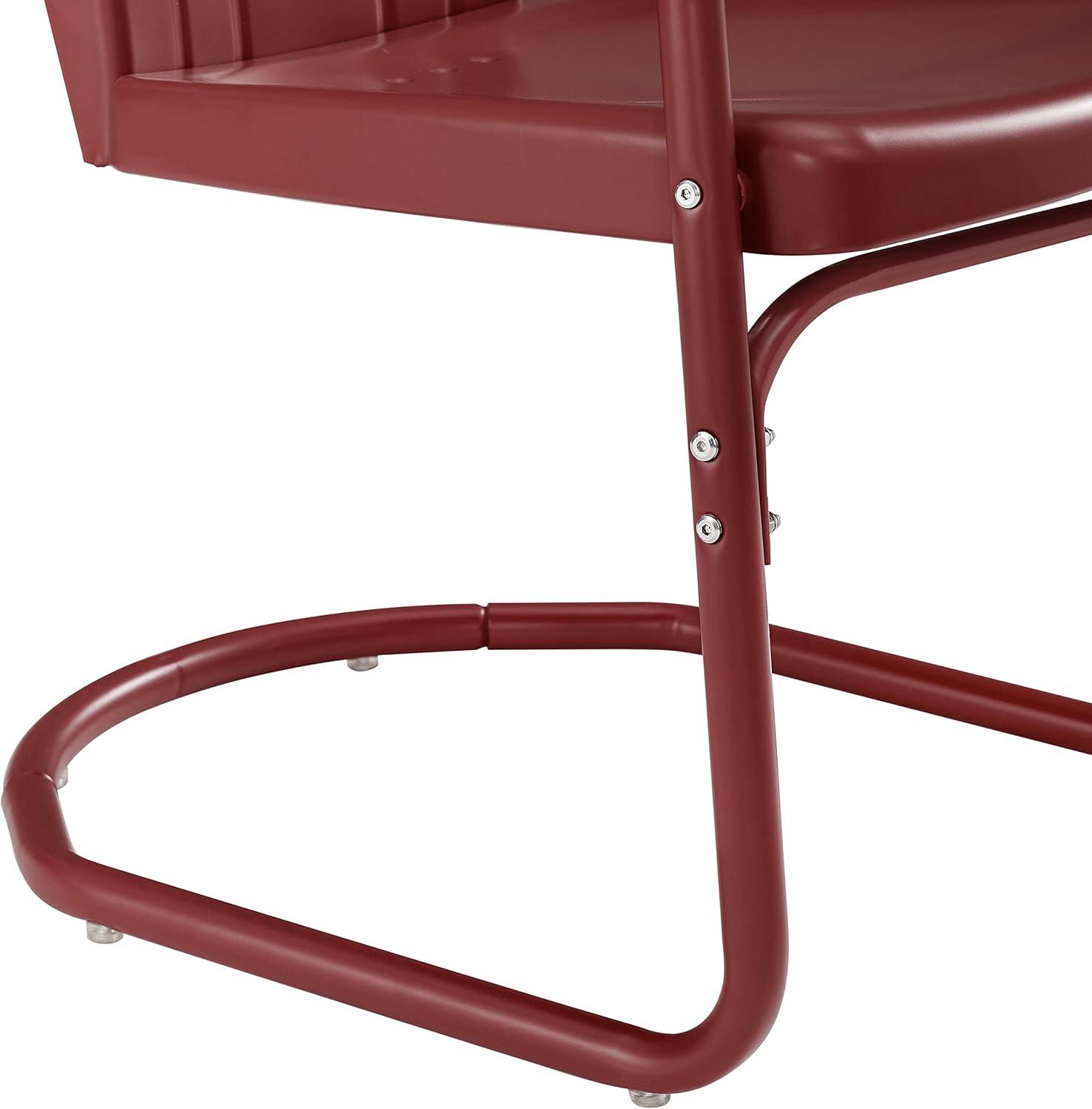 Crosley 3pc Tulip Retro Metal Bistro Set Red