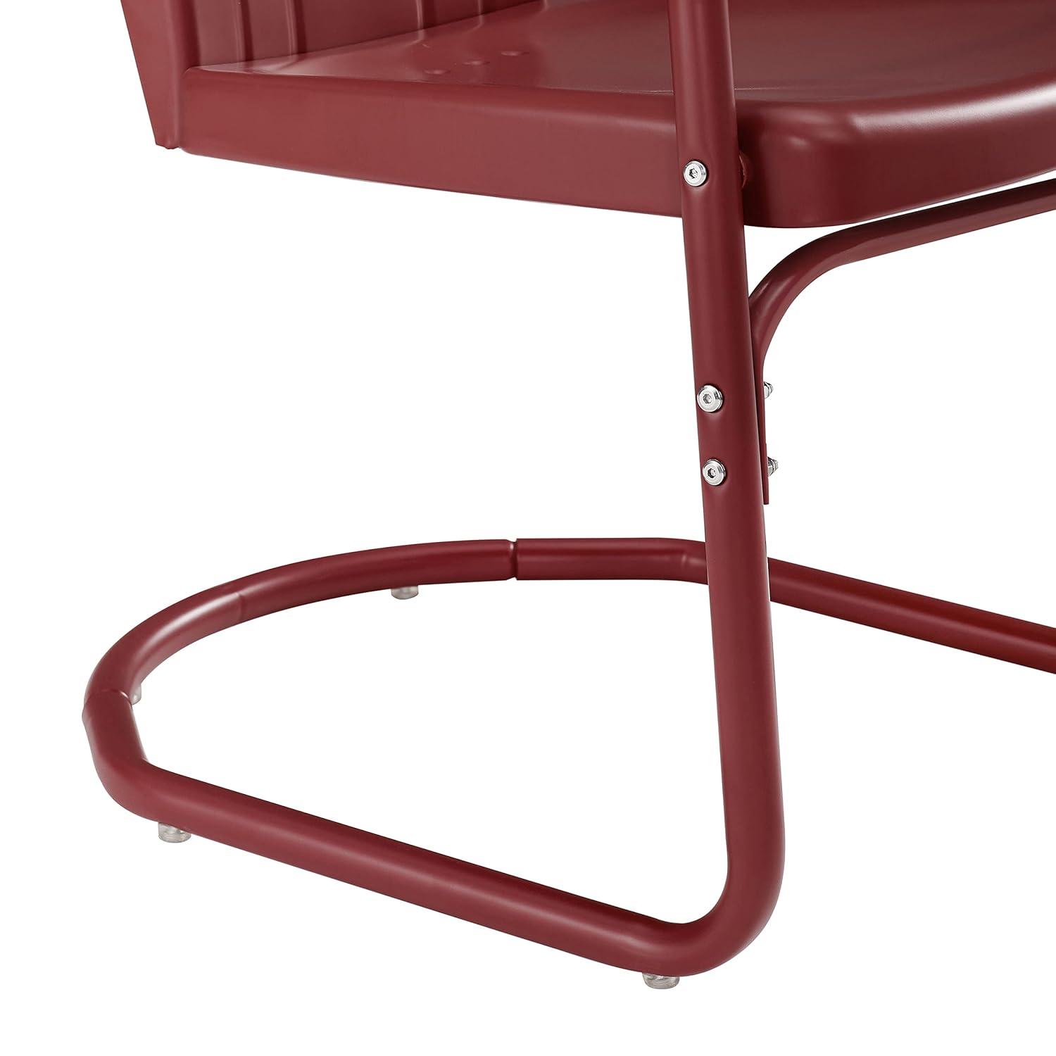 Crosley 3pc Tulip Retro Metal Bistro Set Red