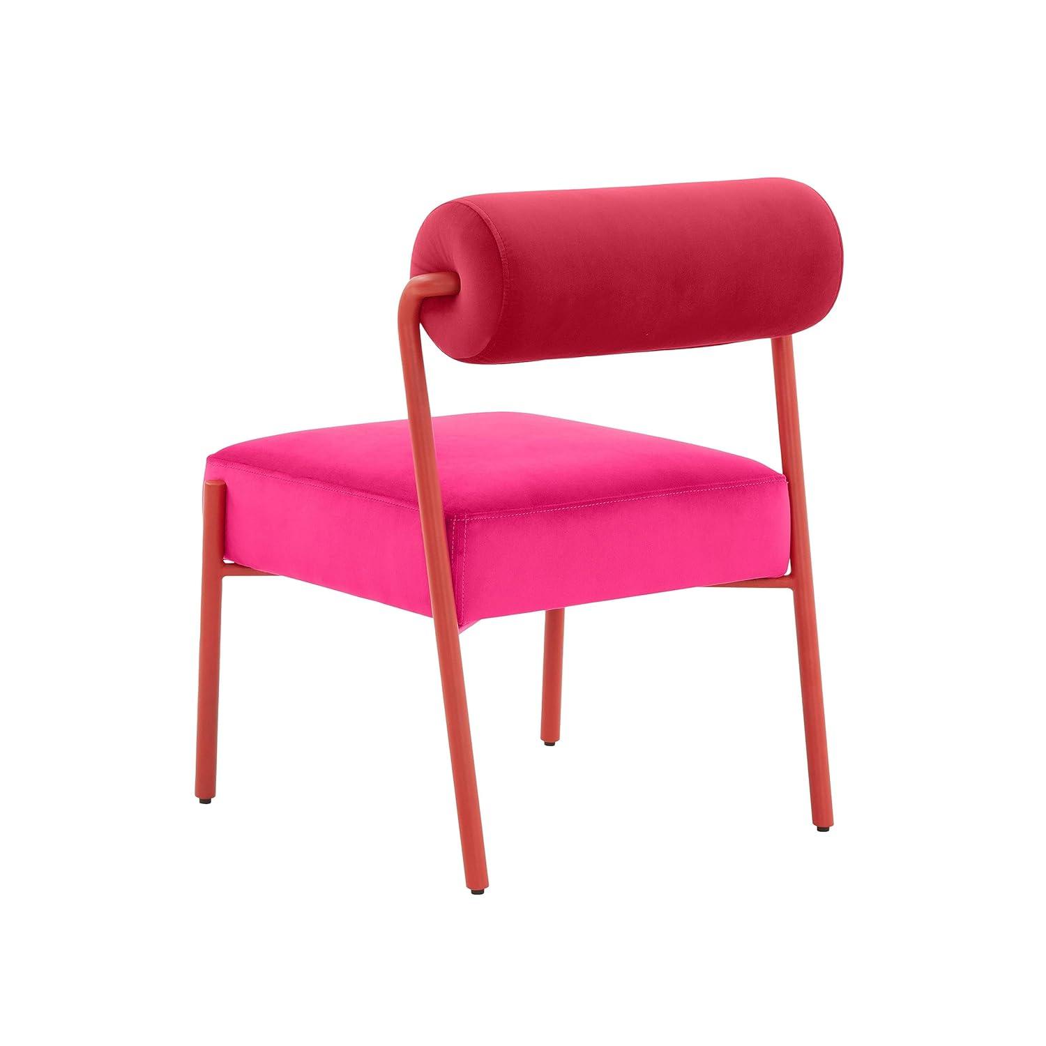 TOV Furniture Jolene Hot Pink Velvet Dining Chair - Set of 2