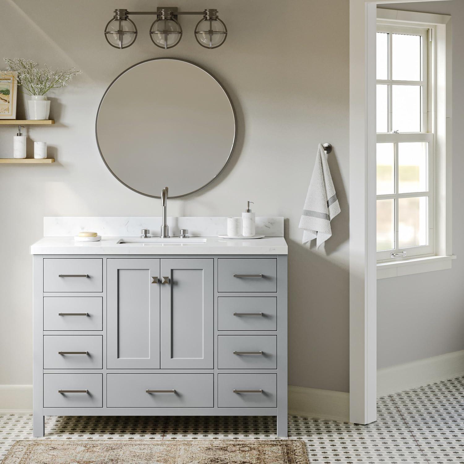 Ariel A049s-Bc Cambridge 48" Single Free Standing Vanity Cabinet Only - Grey
