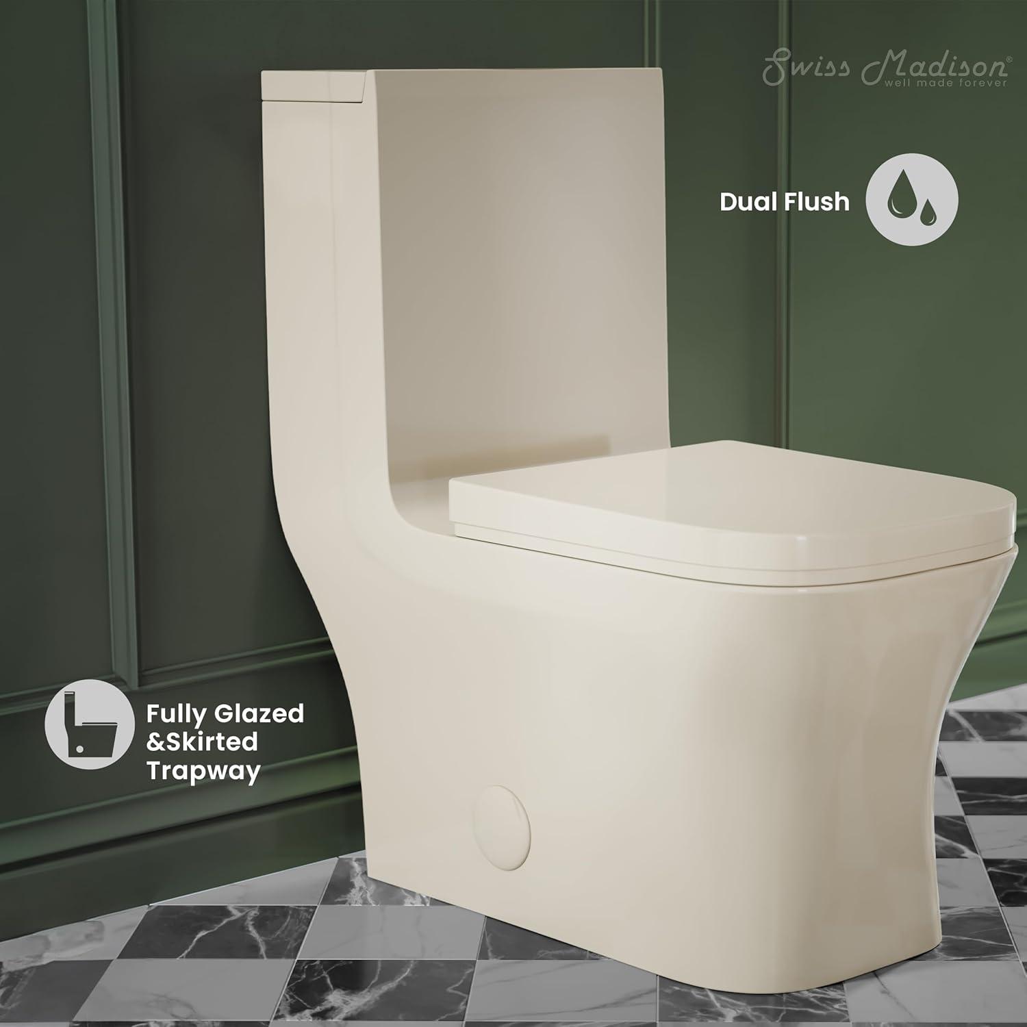 Concorde One-Piece Square Toilet Dual-Flush 1.1/1.6 gpf