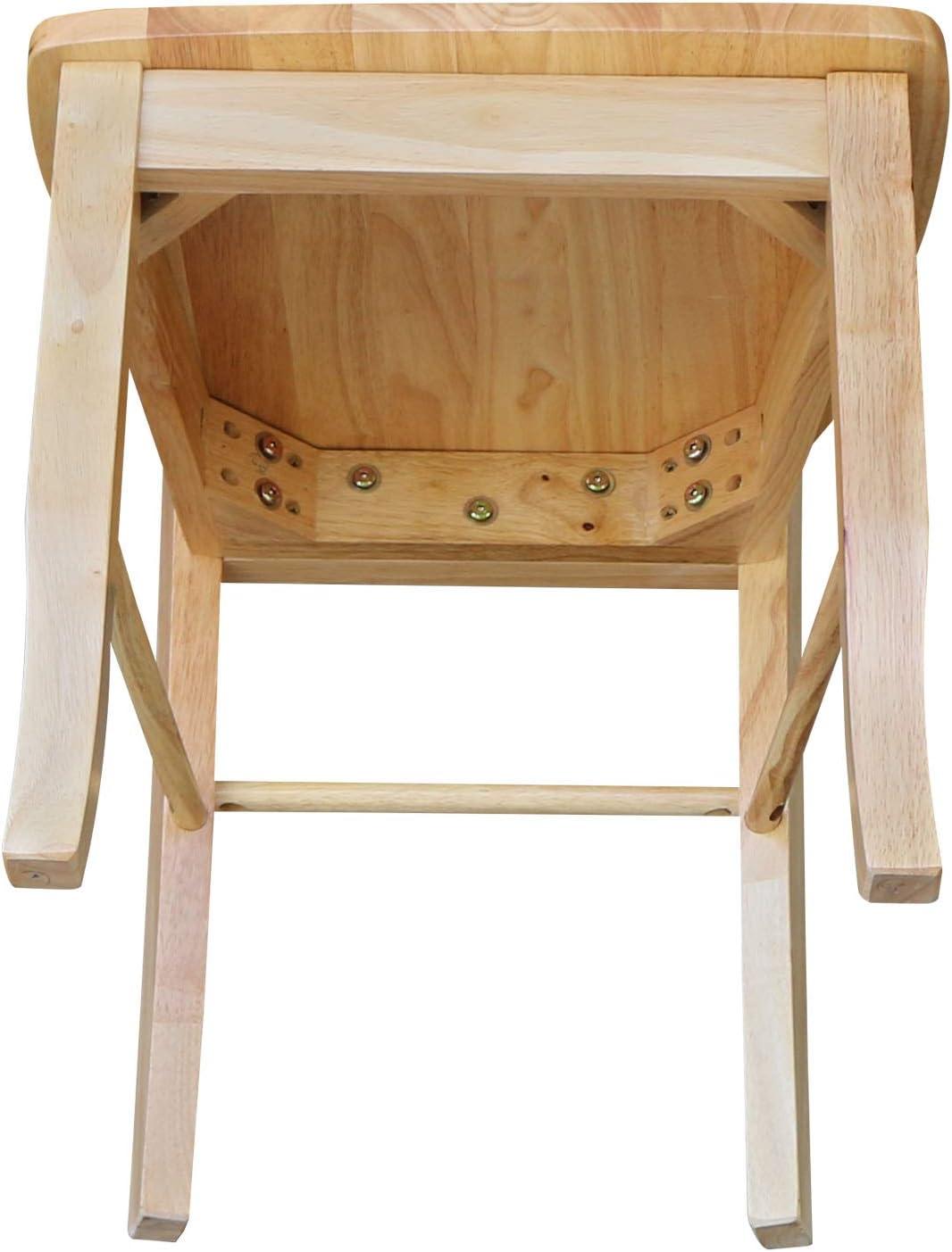 Natural Wood Ladderback High Side Chair Set