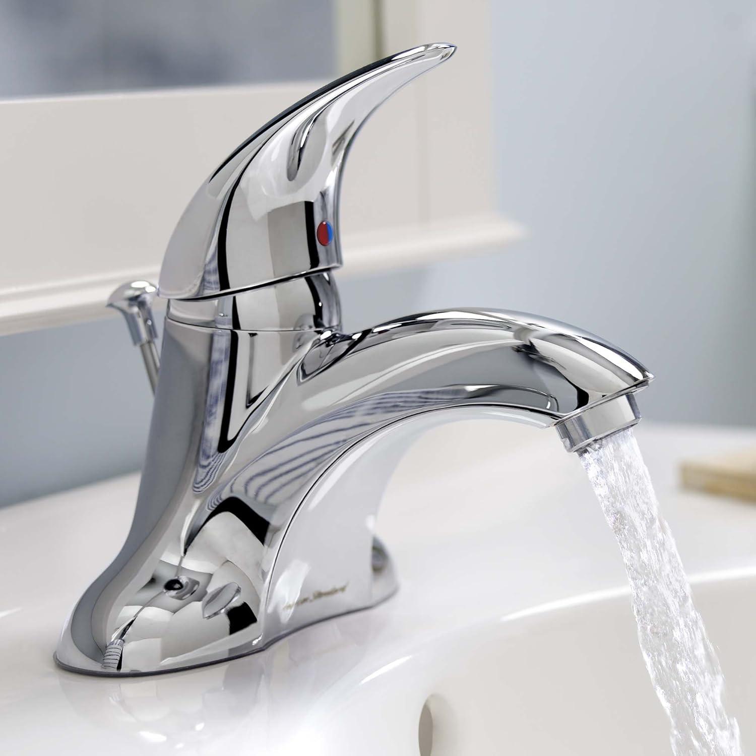 Reliant 3 Low-Arc Polished Chrome Bathroom Sink Faucet with Speed Connect Drain