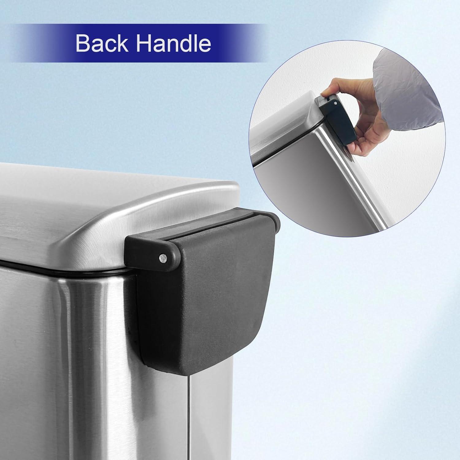 FDW Bathroom Trash Can With A Lid 1.3 Gallon  (5 L) Small Trash Bin Step Pedal Garbage Can With Removable Bucket Slim For Small Spaces For Bathroom,Bedroom,Kitchen,Office