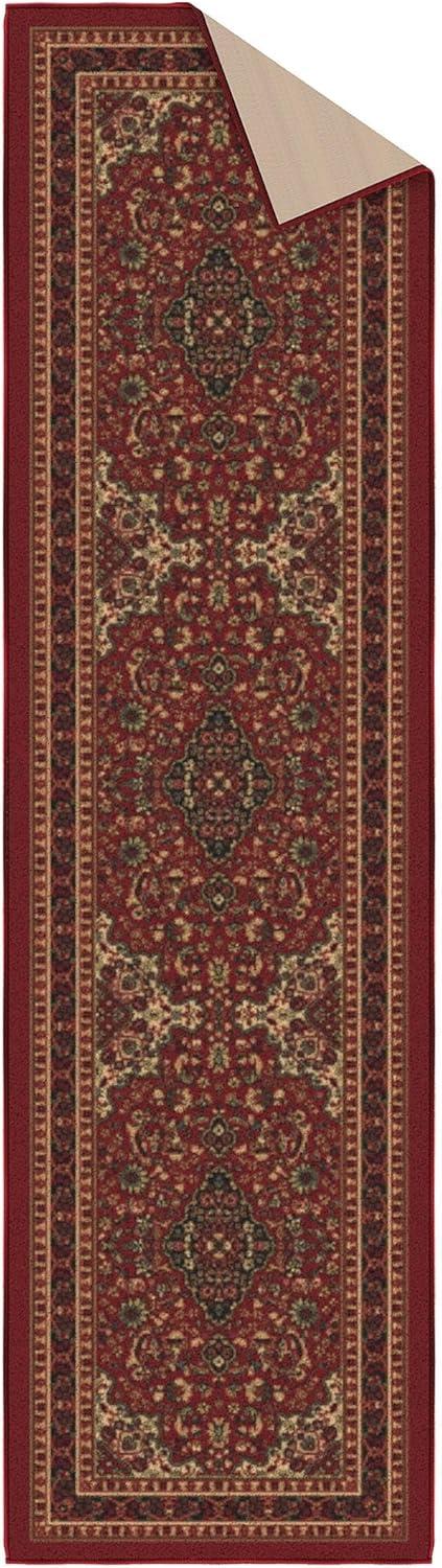 Ottohome Non-Slip Medallion Area Rug For Living Room, Hallway Runner, Entryway Rug, Seafoam Green