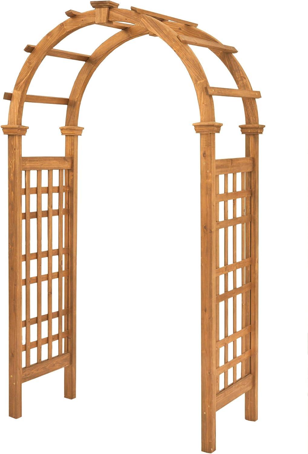 Vita 47 in L x 24 in W x 89 in H Rosewood Cedar Arbor, Golden Brown, VA68894