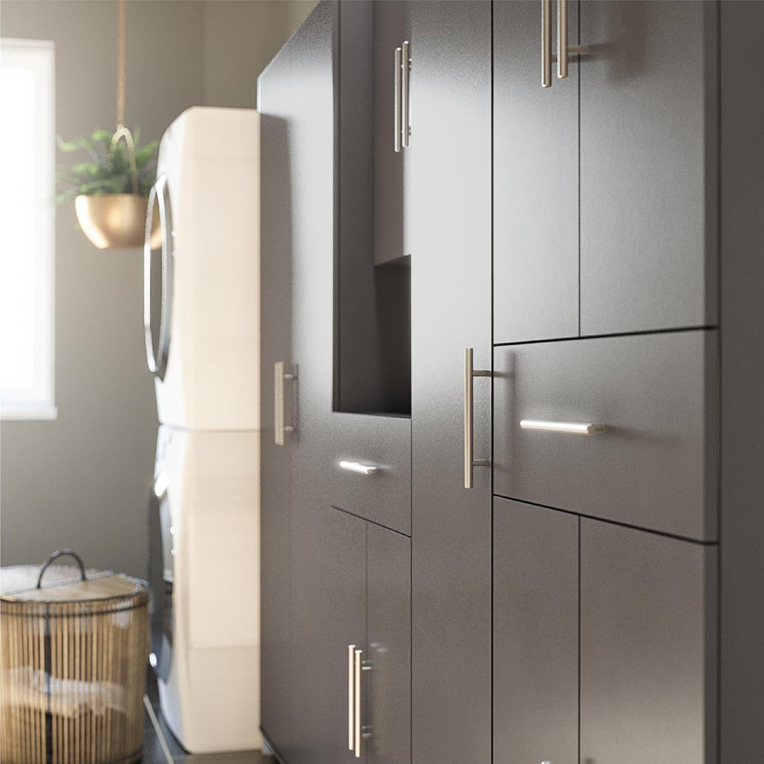 Camberly 4 Door/1 Drawer Storage Cabinet, Graphite Gray