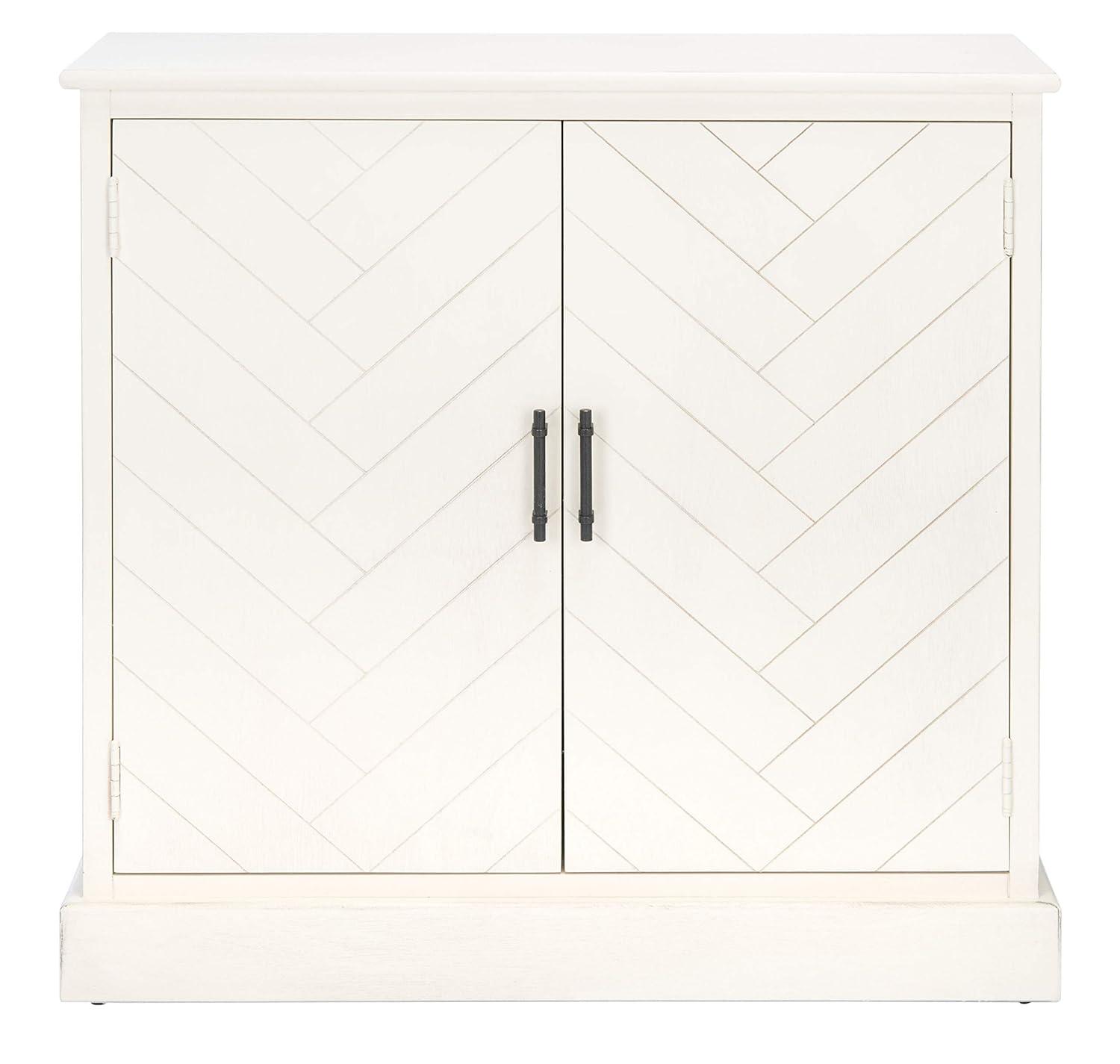 Peyton 2 Door Sideboard - Distressed White - Safavieh