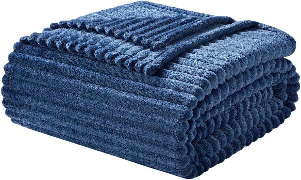Nestl Nestl Cut Plush Cozy Throw Blanket - Fuzzy Warm Fleece Bed Blankets - Throws for Sofa, Bed, and Couch