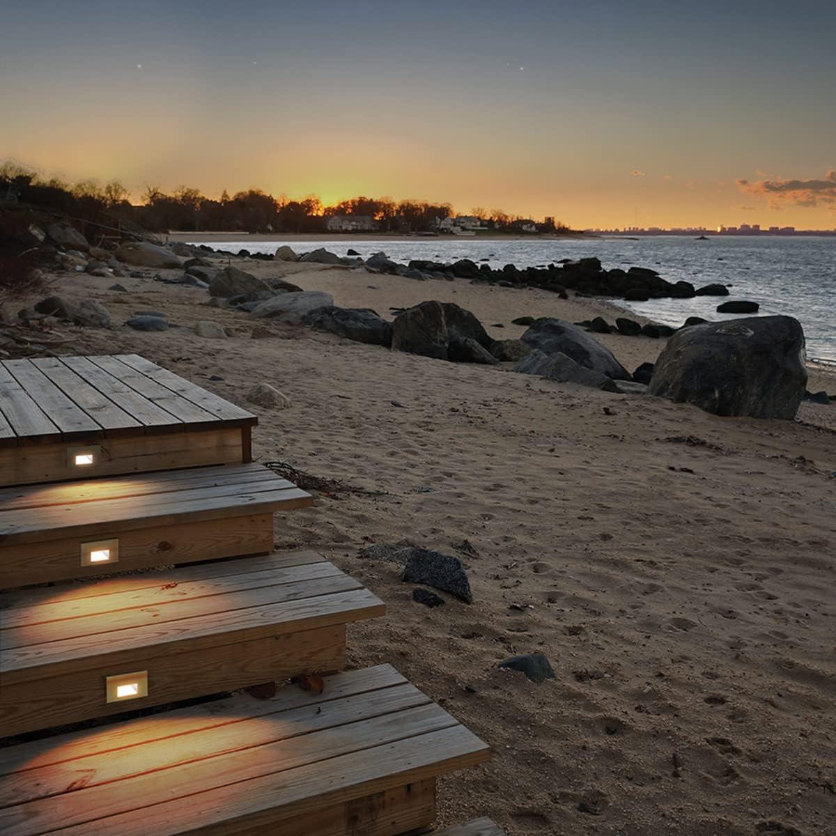 WAC Landscape Lighting Stainless Steel Low Voltage Metal Step Light