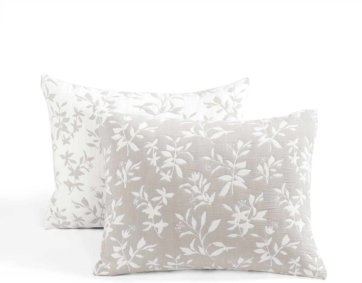 Lush Decor Floral Jacquard Reversible Soft Matelassé Quilt 3Pc Set
