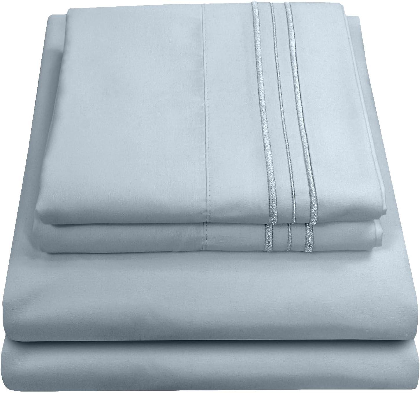 Sweet Home Collection Luxurious Classic Soft Solid 1800 Series Microfiber Sheet Set, Various Colors and Sizes