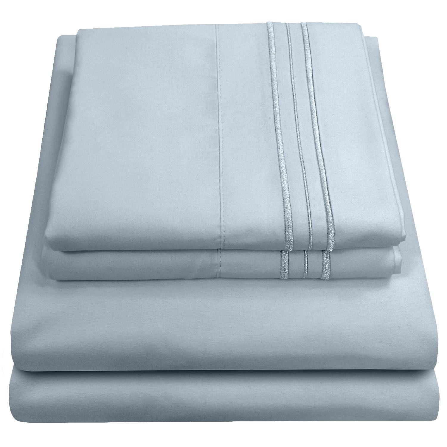 Sweet Home Collection Luxurious Classic Soft Solid 1800 Series Microfiber Sheet Set, Various Colors and Sizes