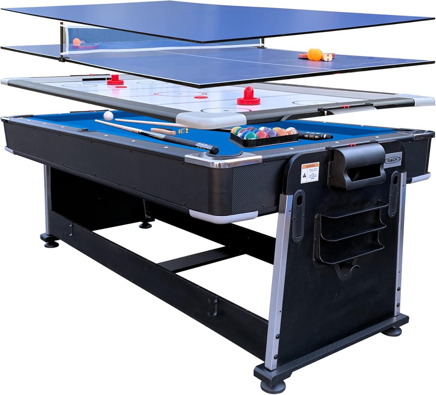 Triad 7-Foot Black and Blue 3-in-1 Game Table