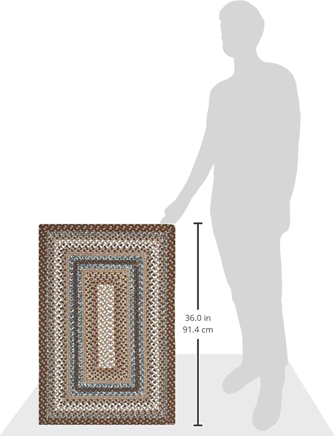 Braided BRD313 Hand Woven Accent Rug - Brown/Multi - 2'x3' - Safavieh.