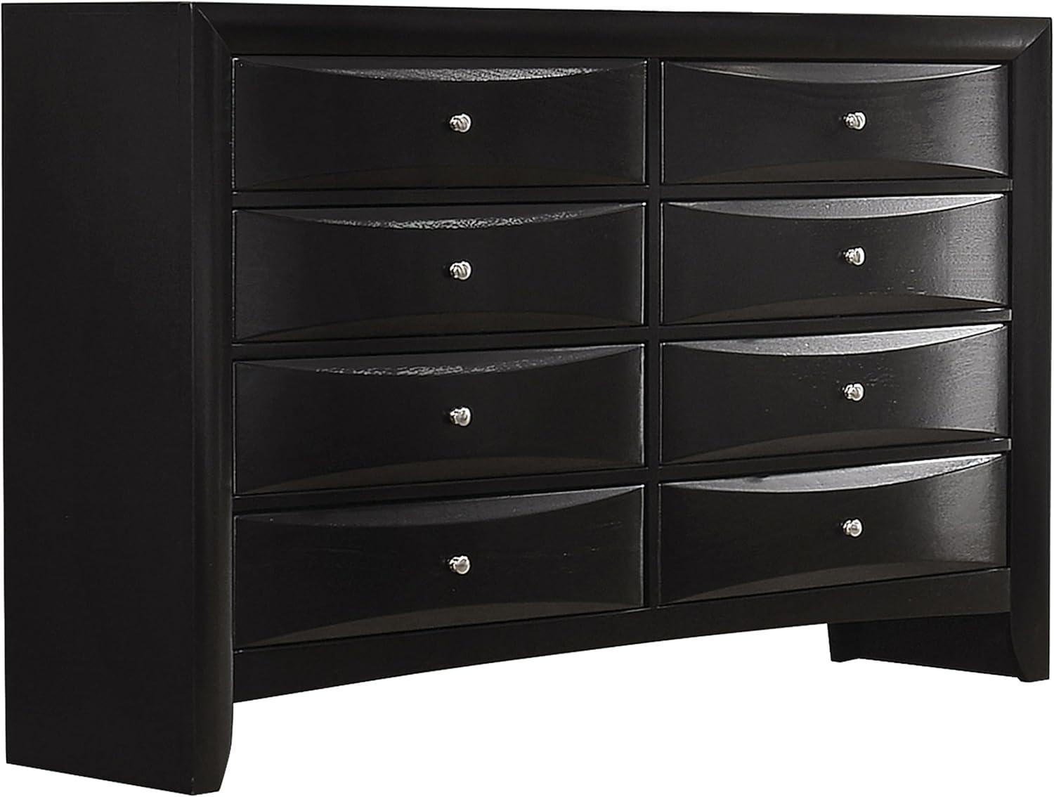 Briana Storage Bedroom Set with Bookcase Headboard Black