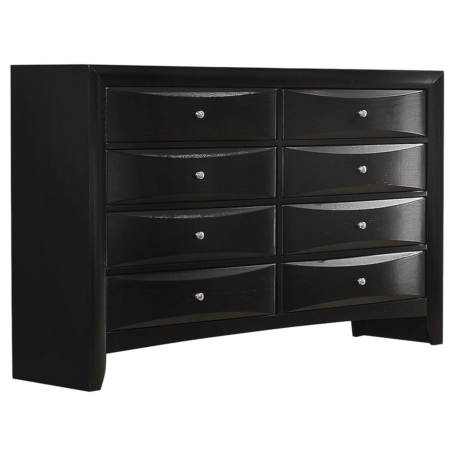 Briana Storage Bedroom Set with Bookcase Headboard Black