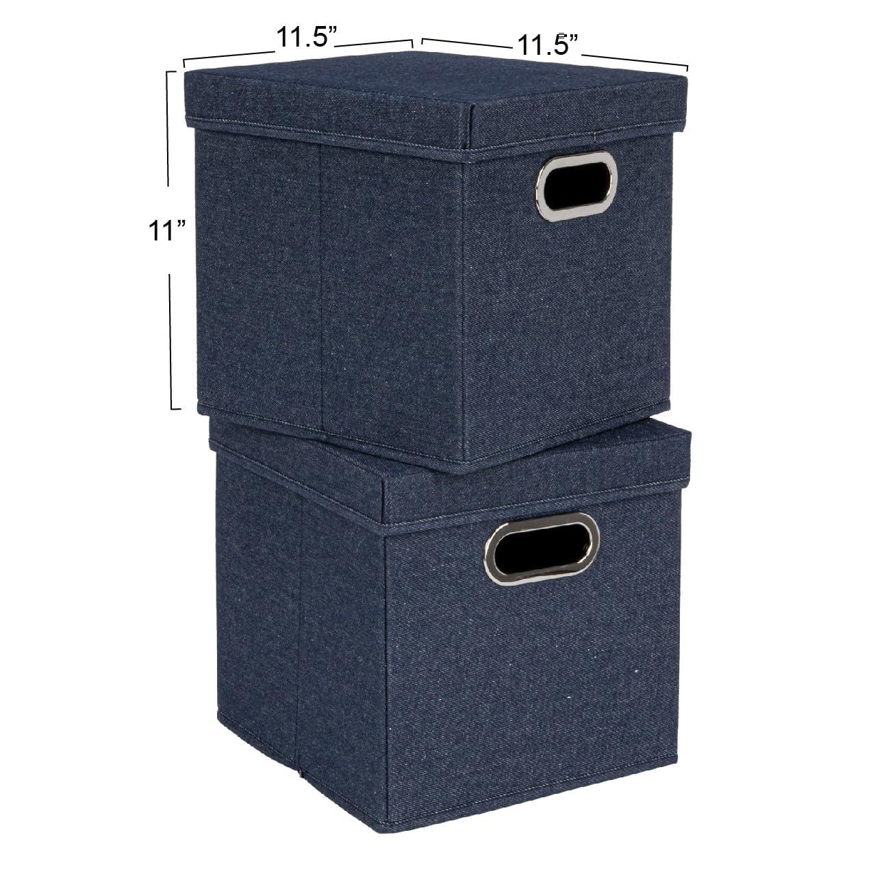 Household Essentials Household Essentials Fabric Decorative Bin (Set of 2)