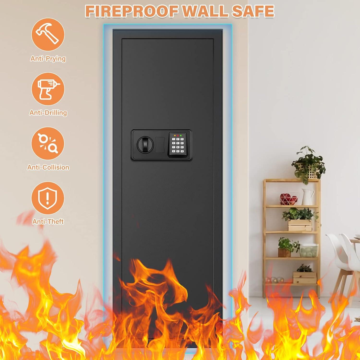 KJETHKEY 43.3" Tall Fireproof Wall Safes