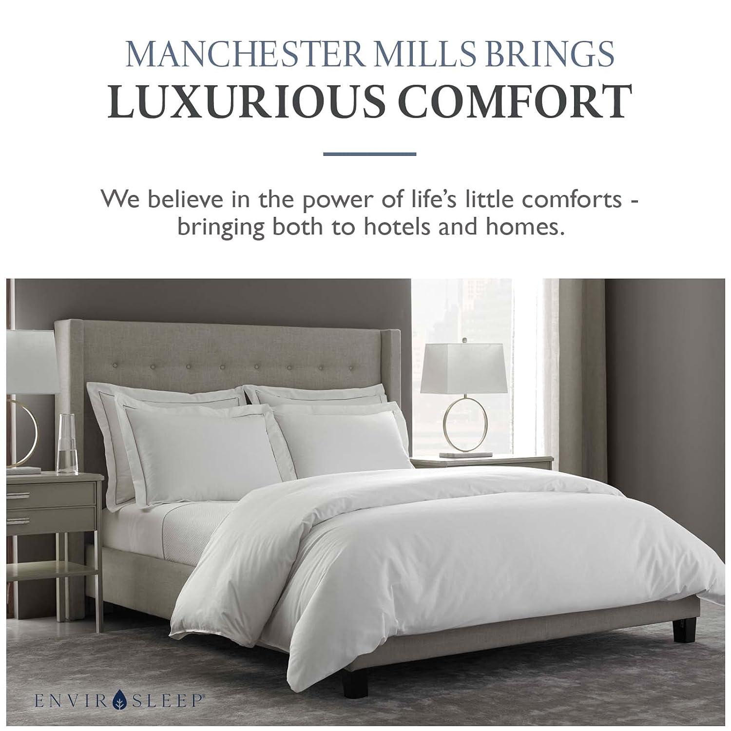 Hypoallergenic Medium Firm White Cotton Bed Pillow Set