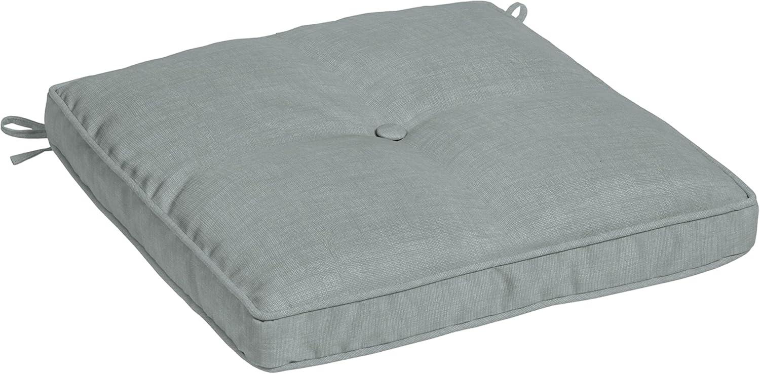 Arden Plush Modern Tufted Polyfill Seat Cushion, 20 x 20, Arden x Alexandra Kay Collection, Water Repellent, Fade Resistant, Backroad Blossom Blue