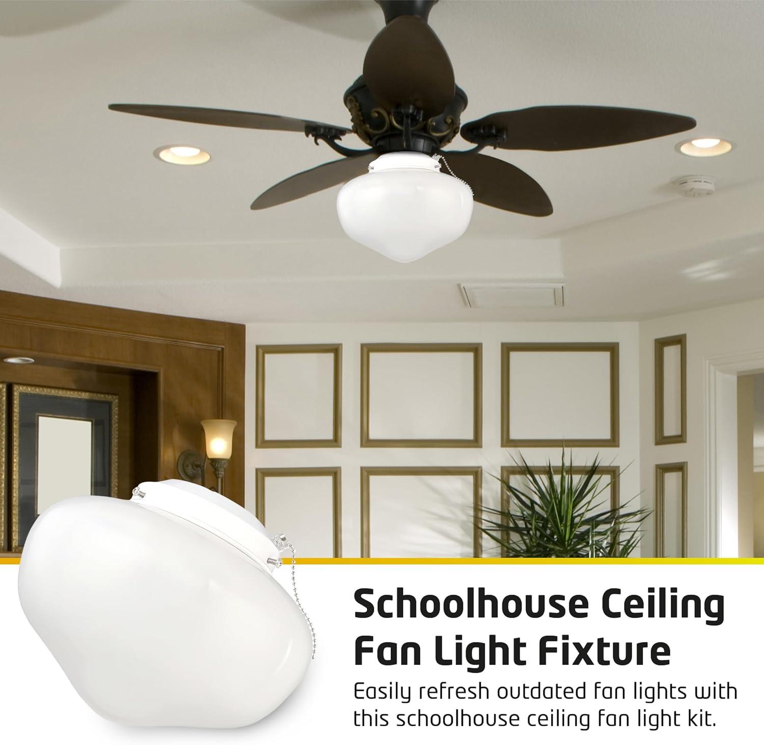 8.25'' 1 - Light Schoohouse Ceiling Fan Light Kit