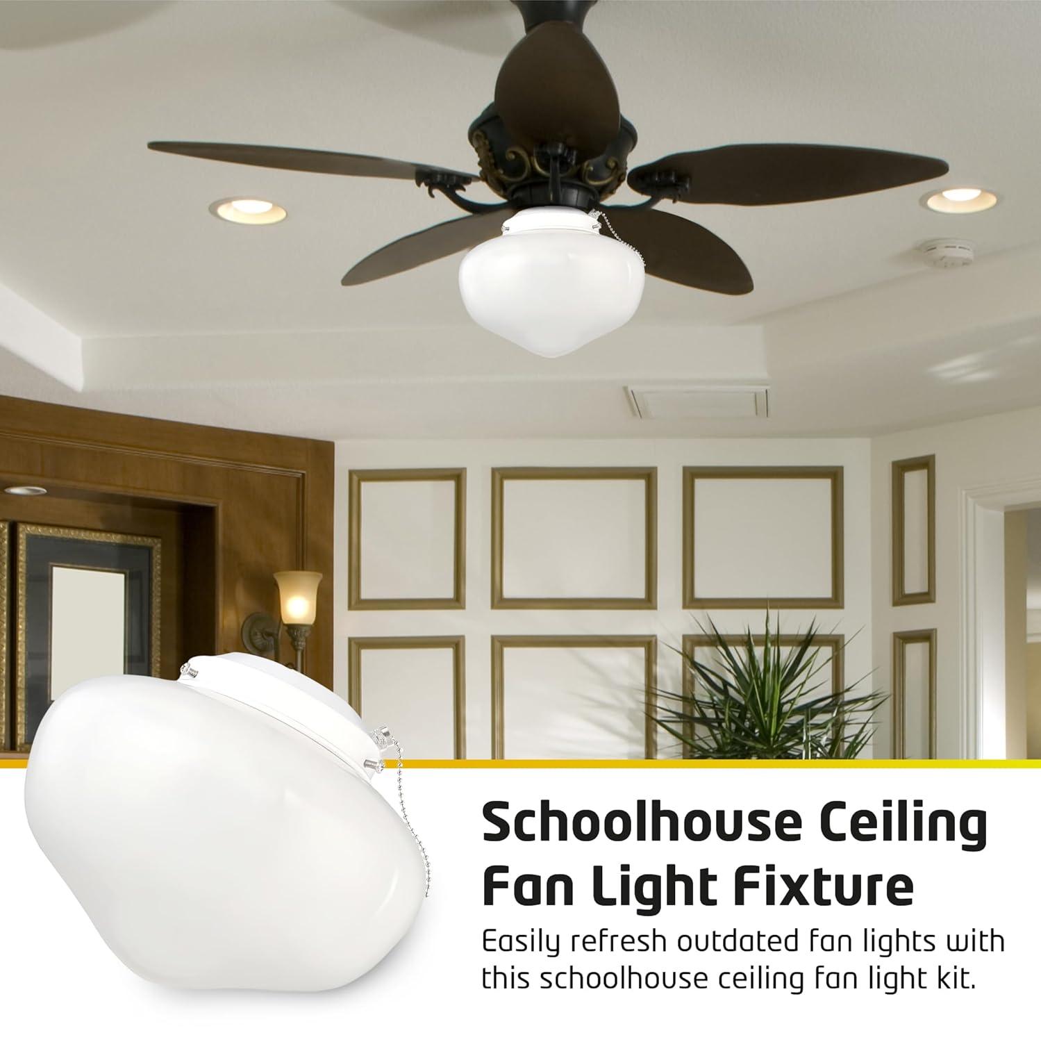 Westinghouse Lighting 8.25'' 1 - Light Schoohouse Ceiling Fan Light Kit
