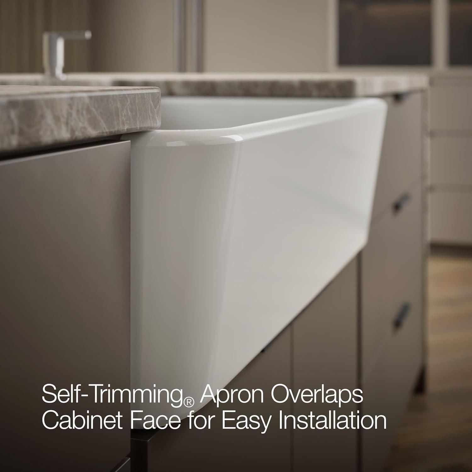 Ironridge 34" Undermount Single-Bowl Farmhouse Cast Iron Kitchen Sink with Apron Front