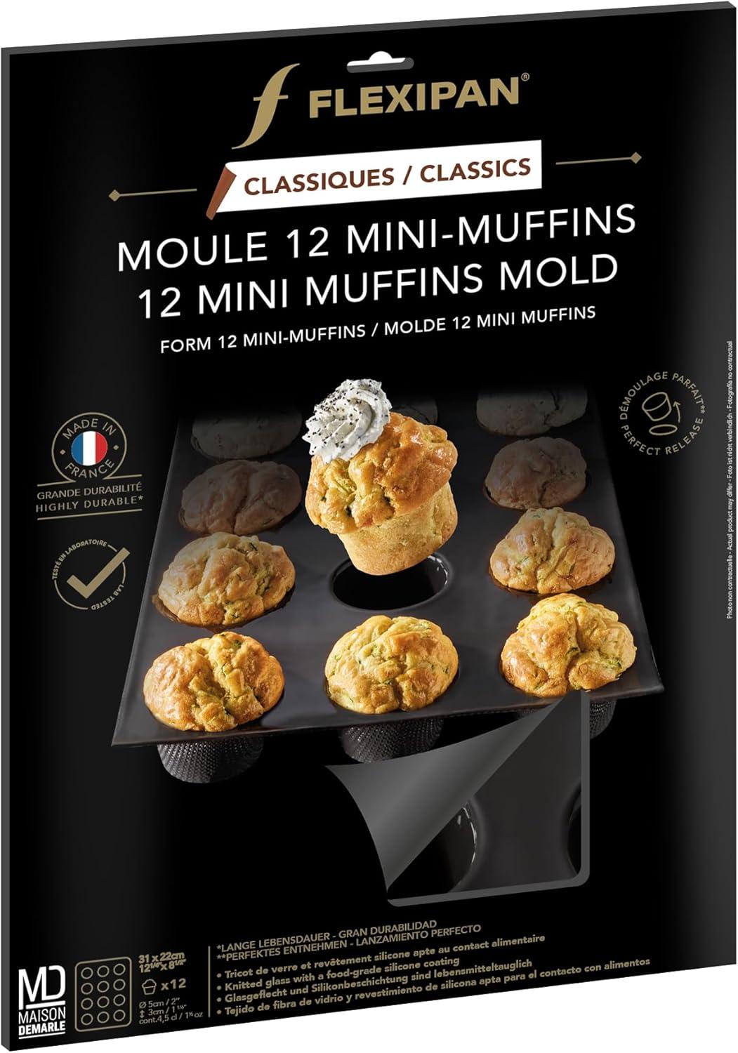 Black Silicone Non-stick Mini Round Muffin Mold