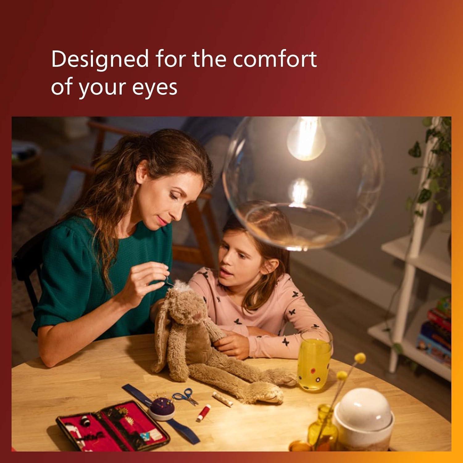 Philips LED 60-Watt ST19 Straight Tubular Filament Lightbulb, Clear Bright White, Dimmable, E26 Medium Base (1-Pack):