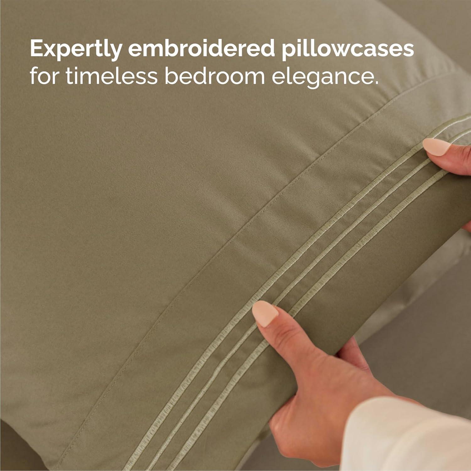 CGK Linens 4 Piece Sheet Set Premium Cooling, Soft & Wrinkle Free Sheet Set