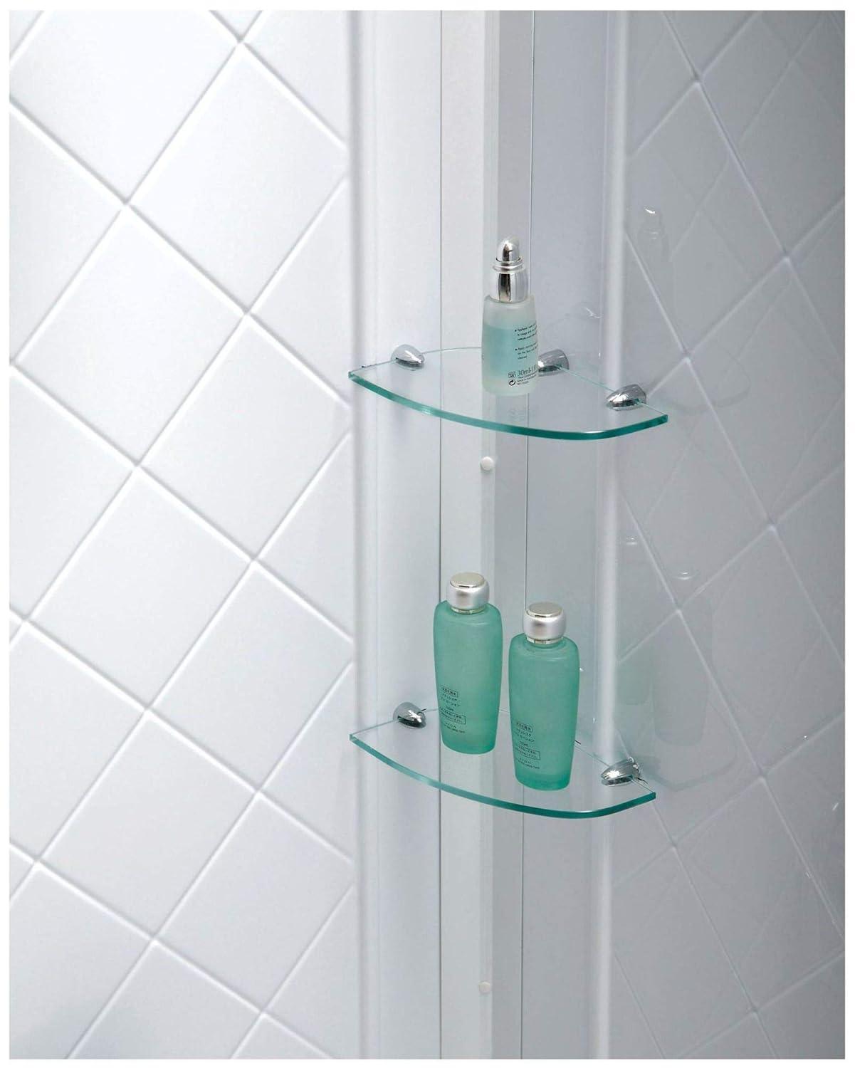 Qwall 48" W x 32" D x 76.75" H Framed Rectangle Shower Stall with Base Included