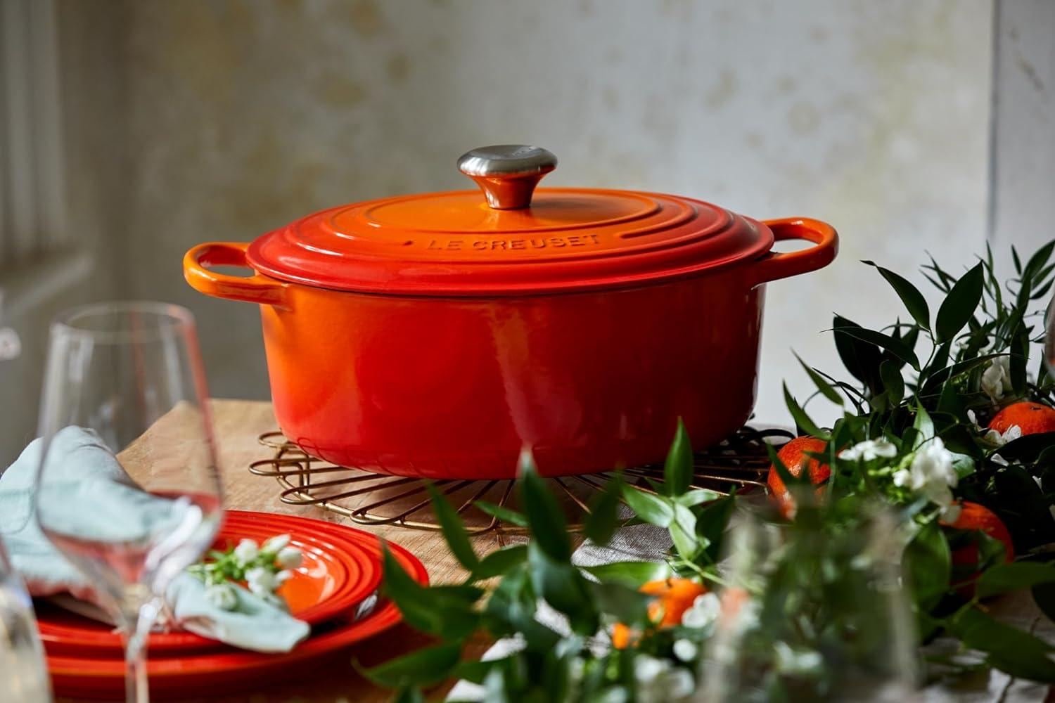 Le Creuset 29cm Signature Cast Iron Oval Casserole, Flame