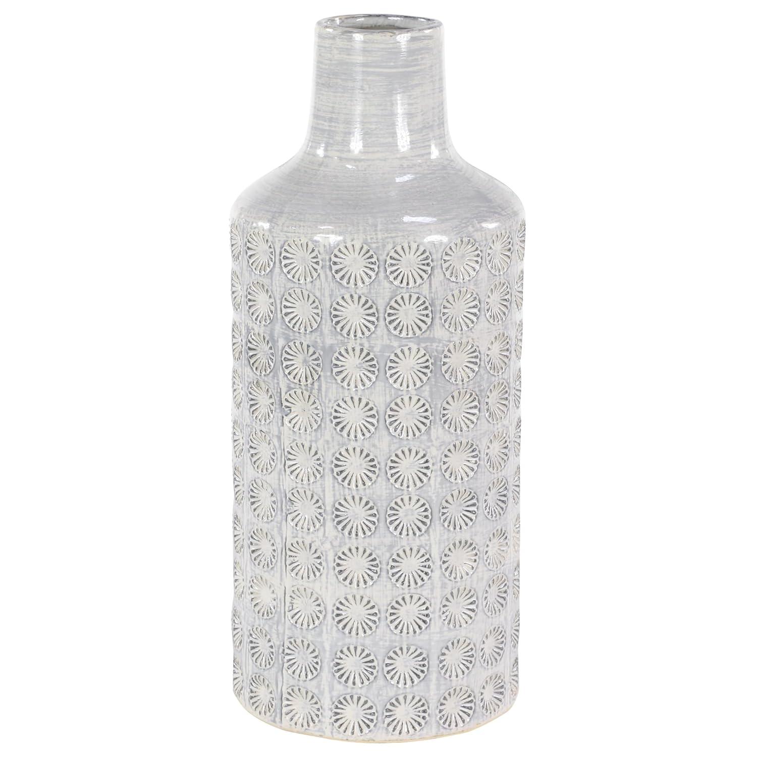 CosmoLiving by Cosmopolitan Porcelain Ceramic Floral Decorative Vase