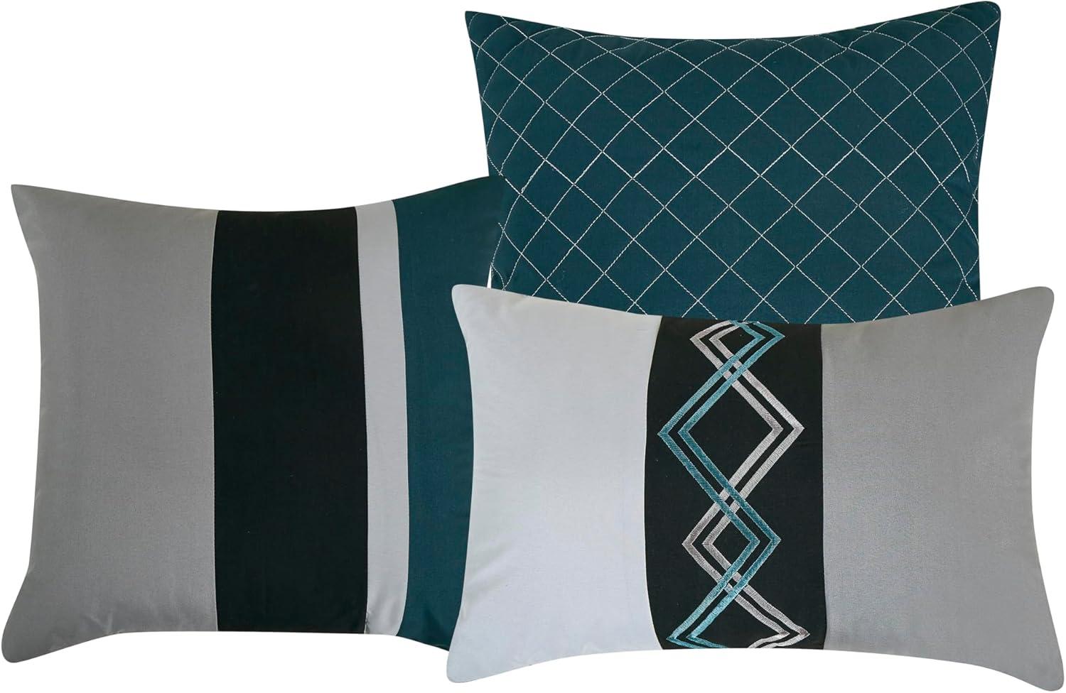 Chezmoi Collection Microfiber Modern & Contemporary 7 Piece Comforter Set