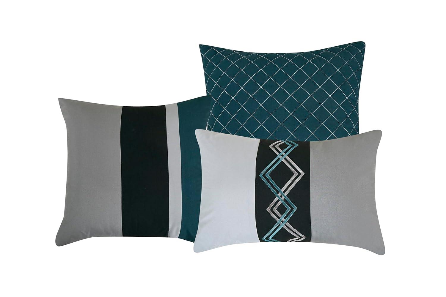 Chezmoi Collection Microfiber Modern & Contemporary 7 Piece Comforter Set