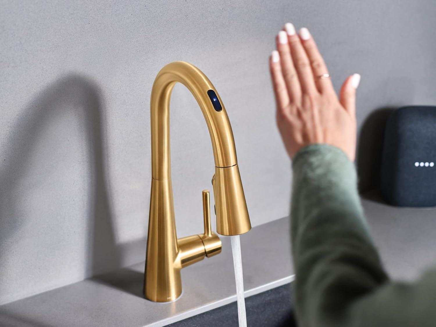 Sleek Smart Touchless Single Handle Kitchen Faucet with Power Clean