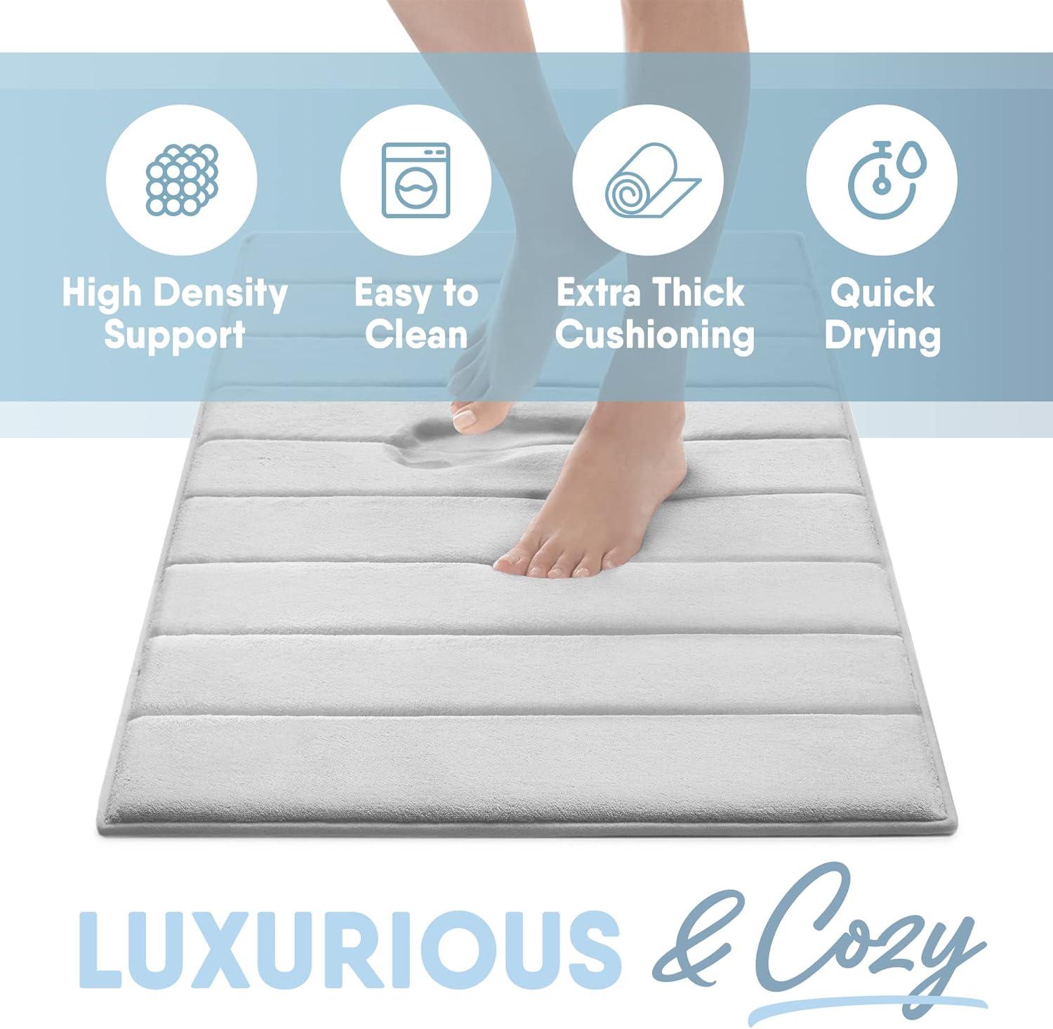 Quick Dry Memory Foam Luxury CoreTex Bath Mat Rug Runner - Microdry