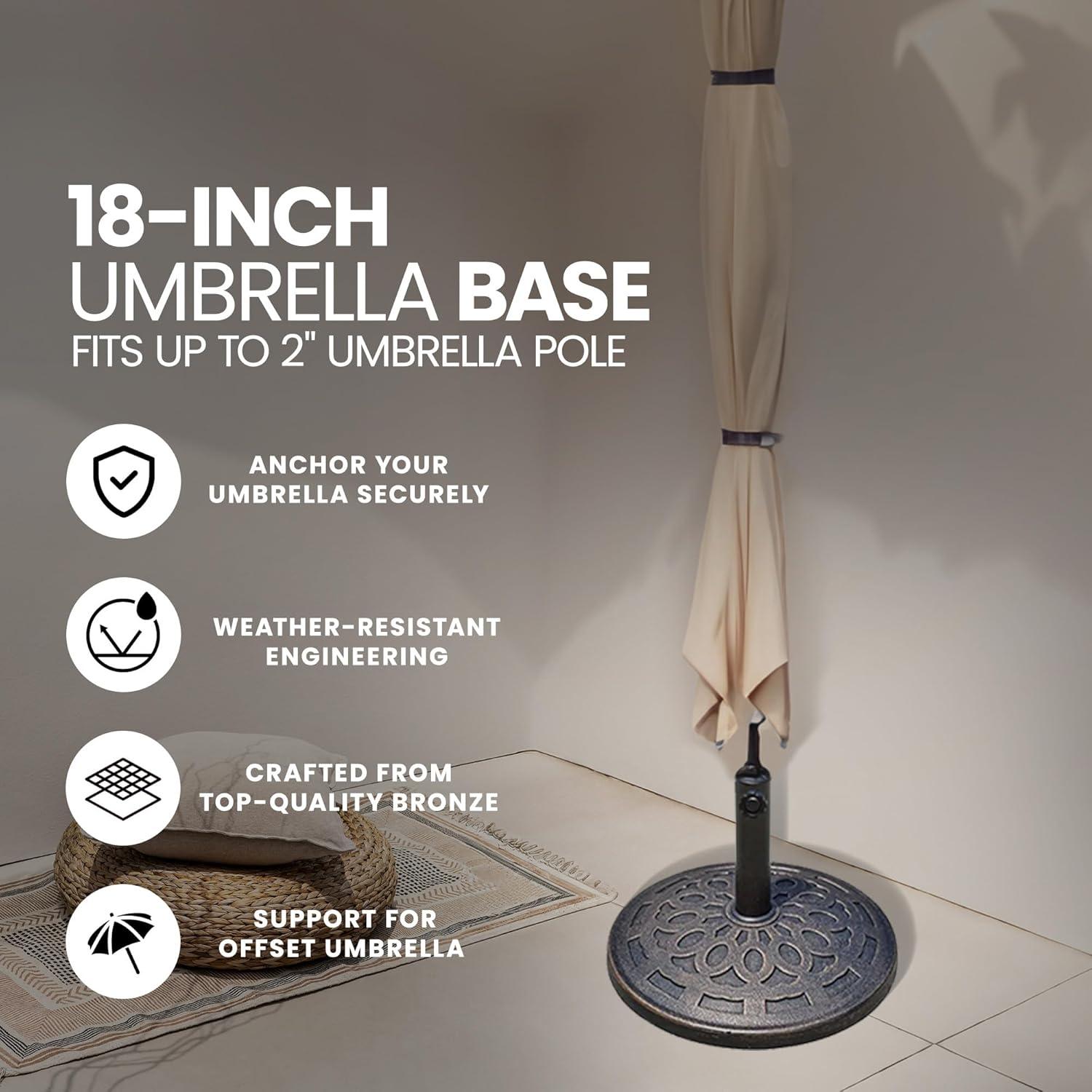 Four Seasons Courtyard Umbrella Base Fits Up To 2" Umbrella Pole