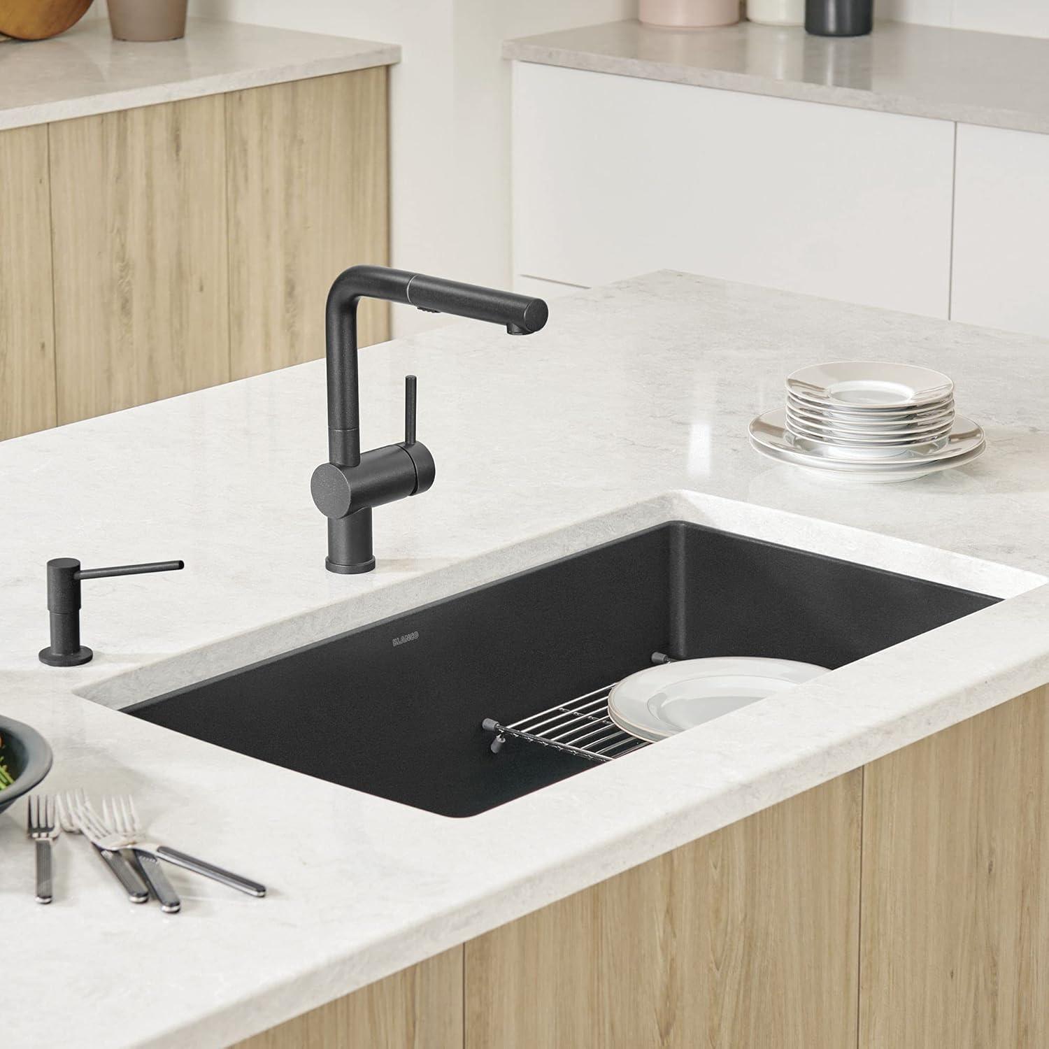 Precis SILGRANIT 32" L X 19" W Super Single Undermount Kitchen SInk